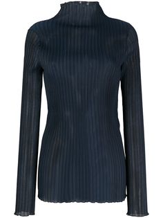 Jil Sander полупрозрачная плиссированная блузка