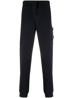 Stone Island спортивные брюки с нашивкой-логотипом