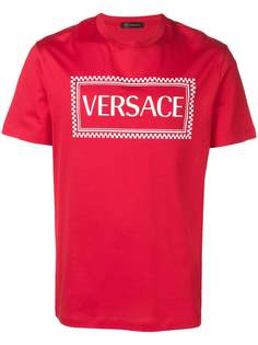 Versace футболка с принтом логотипа