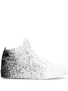 Giuseppe Zanotti высокие кеды с эффектом разбрызганной краски