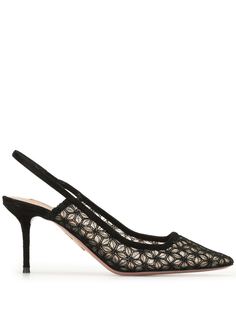Aquazzura сетчатые туфли с ремешком на пятке