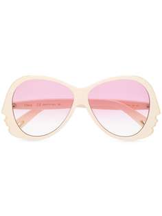 Chloé Eyewear солнцезащитные очки в скульптурной оправе