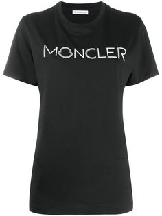 Moncler футболка с аппликацией-логотипом