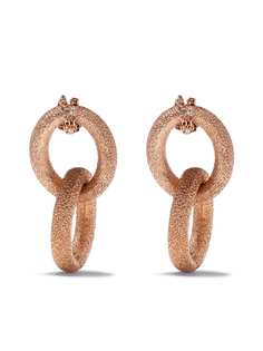 Carolina Bucci серьги Sparkly Links из розового золота