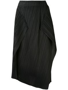 Pleats Please Issey Miyake плиссированная юбка асимметричного кроя