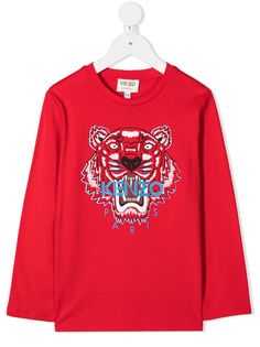 Kenzo Kids футболка с длинными рукавами с логотипом