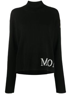 Moncler джемпер вязки интарсия с логотипом