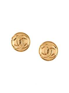 Chanel Pre-Owned серьги-клипсы 1994-го года с логотипом CC