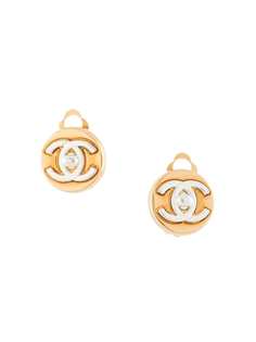 Chanel Pre-Owned серьги-клипы 1997-го года с логотипом CC