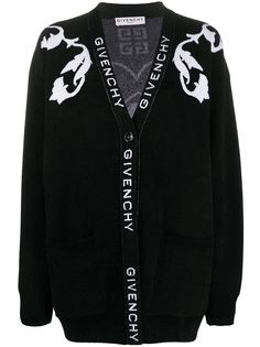 Givenchy кардиган с логотипом вязки интарсия