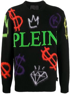 Philipp Plein джемпер с принтом граффити