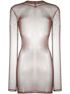Maison Close сетчатое платье мини