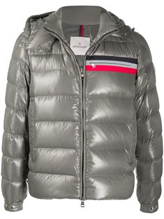 Moncler пуховик с полосками