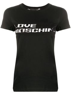 Love Moschino футболка с тисненым логотипом