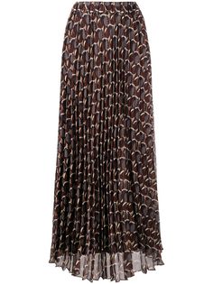 P.A.R.O.S.H. шифоновая юбка А-силуэта с абстрактным принтом