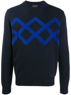 Emporio Armani джемпер с геометричным принтом