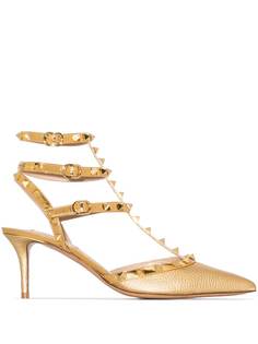 Valentino Garavani туфли Rockstud 65 с эффектом металлик