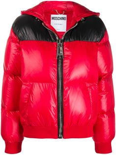 Moschino пуховик на молнии с логотипом