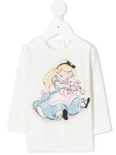 Monnalisa топ с длинными рукавами и принтом