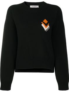 Valentino джемпер с жаккардовым логотипом