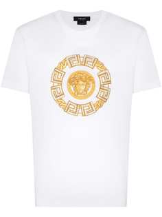 Versace футболка с вышивкой Medusa