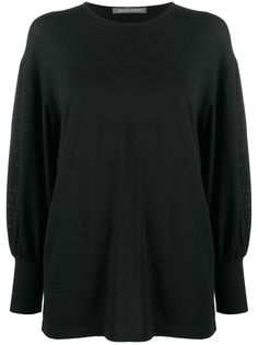 Alberta Ferretti трикотажный джемпер с объемными рукавами