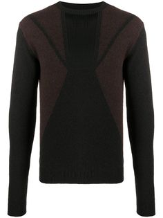 Rick Owens джемпер вязки интарсия с круглым вырезом