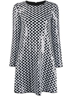 Emporio Armani расклешенное платье с пайетками