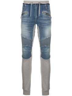 Balmain спортивные брюки с кулиской и вставками