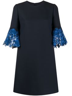 Valentino платье со вставками из цветочного кружева