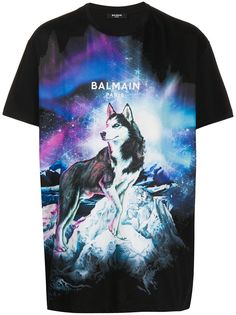 Balmain футболка с принтом