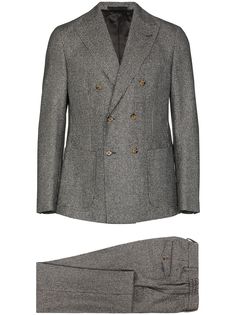 Eleventy клетчатый костюм с двубортным пиджаком