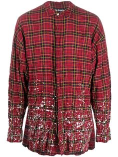 Palm Angels ROUND LOGO SHIRT RED WHITE