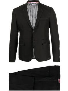 Thom Browne BLACK 3PLY WOOL MOHAIR HIGH ARMHOLE TUXEDO WITH BOW TIE AND LOW RISE TROUSER