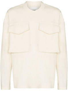 Jil Sander толстовка с накладными карманами