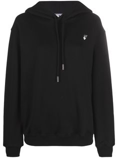 Off-White FLOCK ARROW REG HOODIE BLACK GREEN