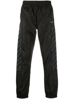 Off-White спортивные брюки с диагональными полосками
