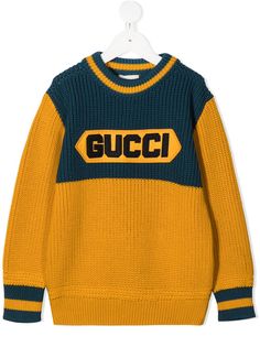 Gucci Kids джемпер с круглым вырезом и нашивкой