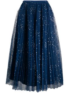 RedValentino плиссированная юбка с блестками