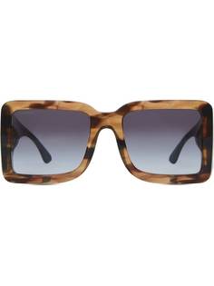 Burberry солнцезащитные очки в квадратной оправе с декором в виде буквы B