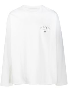 Jil Sander футболка с длинными рукавами и аппликацией