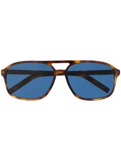 Ermenegildo Zegna солнцезащитные очки в массивной оправе