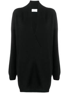 Allude джемпер с V-образным вырезом и окантовкой в рубчик