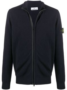 Stone Island джемпер на молнии с нашивкой