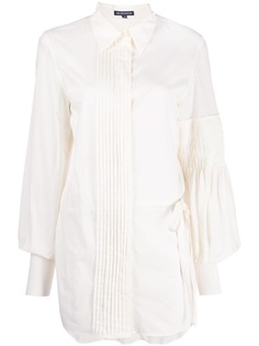 Ann Demeulemeester рубашка асимметричного кроя с плиссировкой