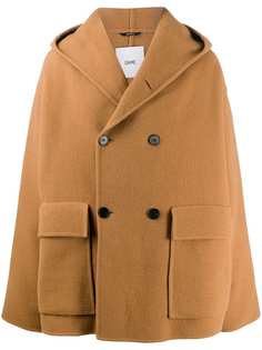OAMC двубортное пальто с капюшоном