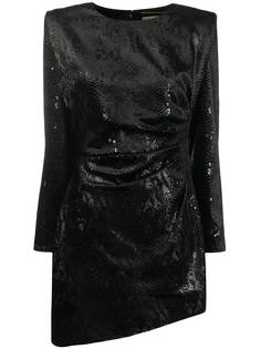 Saint Laurent платье мини с тиснением под кожу змеи