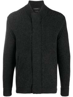 Ermenegildo Zegna кашемировый кардиган в рубчик