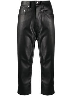 Rick Owens DRKSHDW укороченные брюки из искусственной кожи