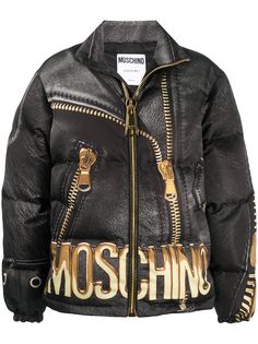 Moschino пуховик с логотипом